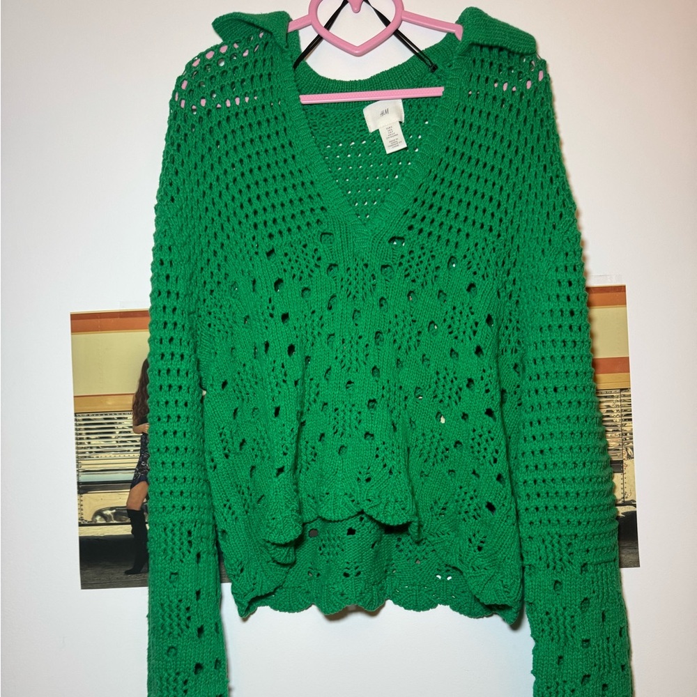 Green Knit Sweater sized M
